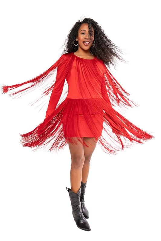 Red Fringe Dress