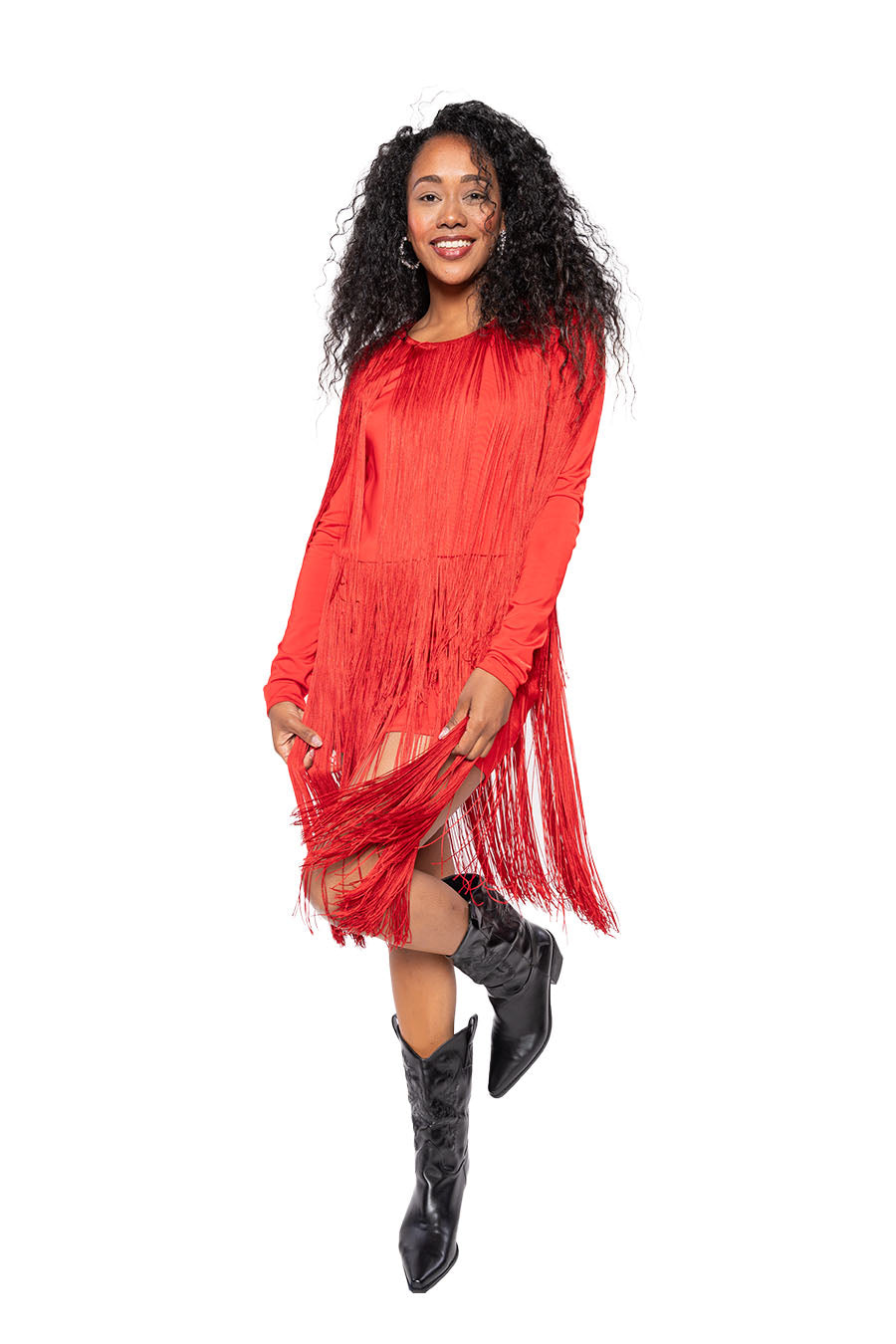 Red Fringe Dress